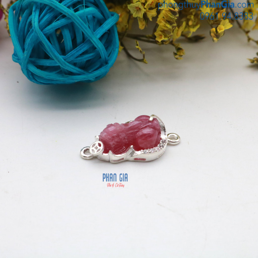  Mặt Tỳ Hưu Ruby Bọc Bạc
