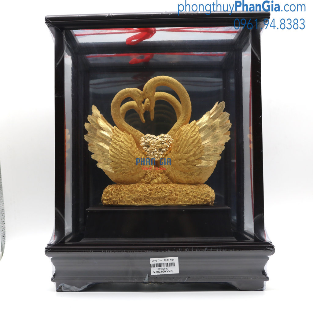  Tượng Chim Thiên Nga Mạ Vàng 24k